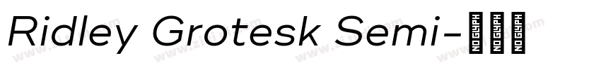 Ridley Grotesk Semi字体转换